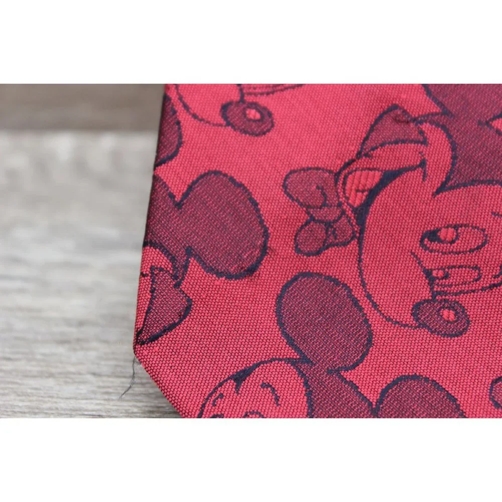 Balancine The Tie Works‎ vintage Mickey Mouse Disney red tie